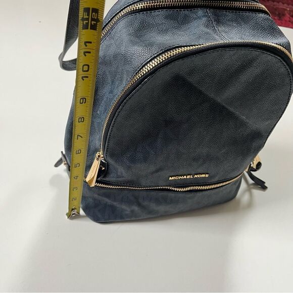 Michael Kors Rhea Medium Blue Logo Backpack - Picture 15 of 15